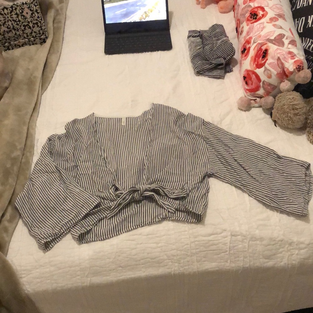 Striped tie shirt